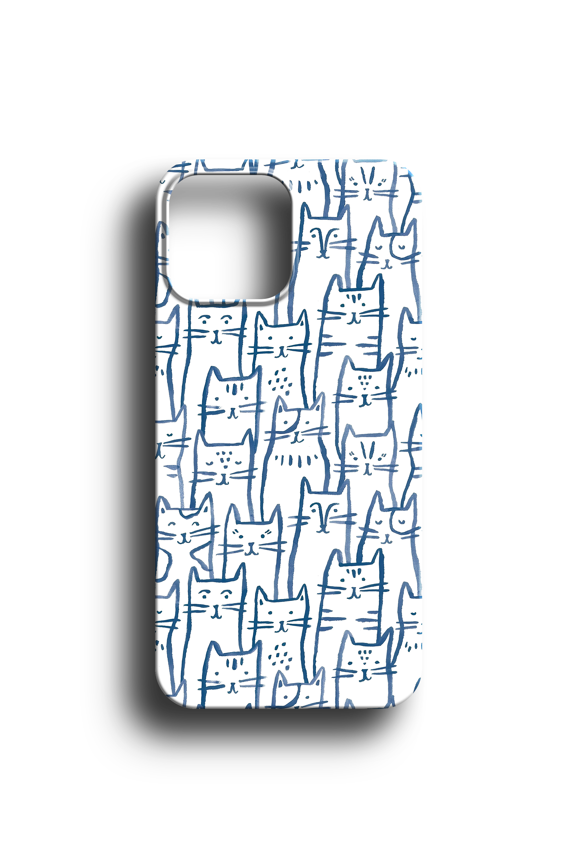Kedi Çizimleri Telefon Kılıfı