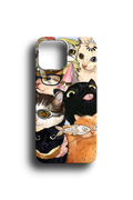 Komik Kedi Desenli Telefon Kılıfı