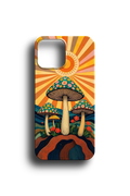 Retro Mantar Desenli Telefon Kılıfı