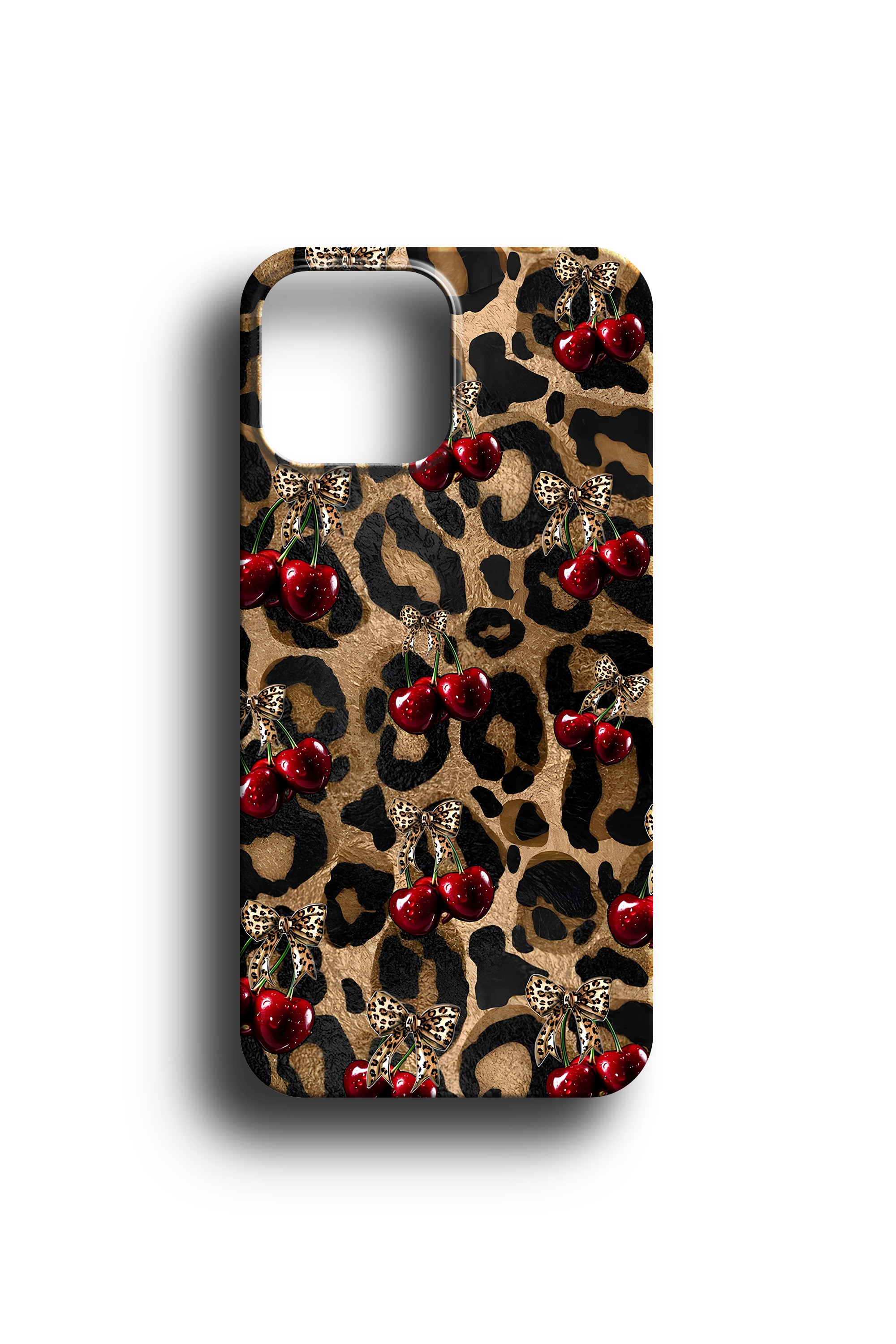 Leopar Kirazlı Telefon Kılıfı