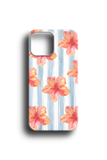 Modern Floral Stripe Telefon Kılıfı