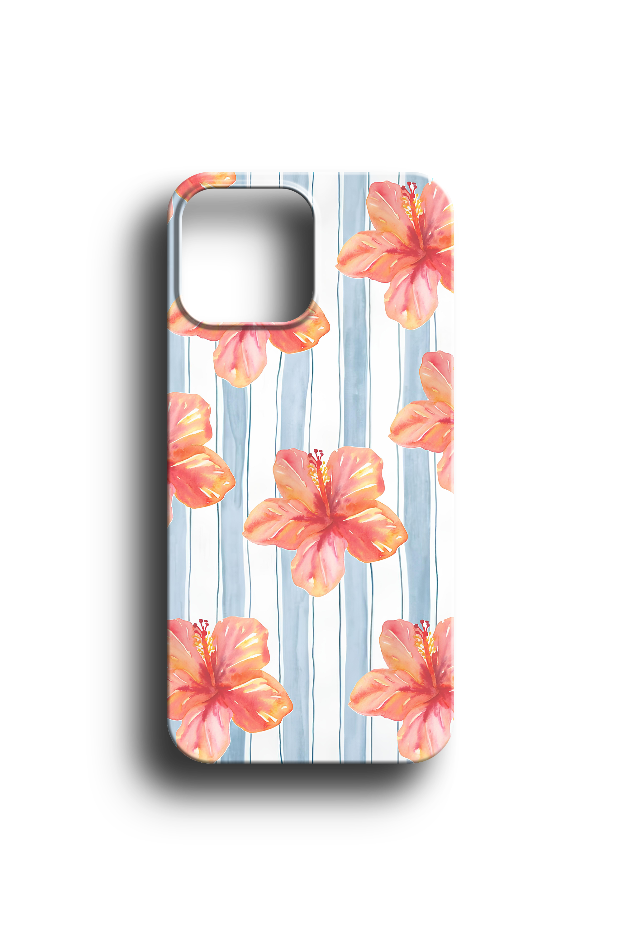 Modern Floral Stripe Telefon Kılıfı