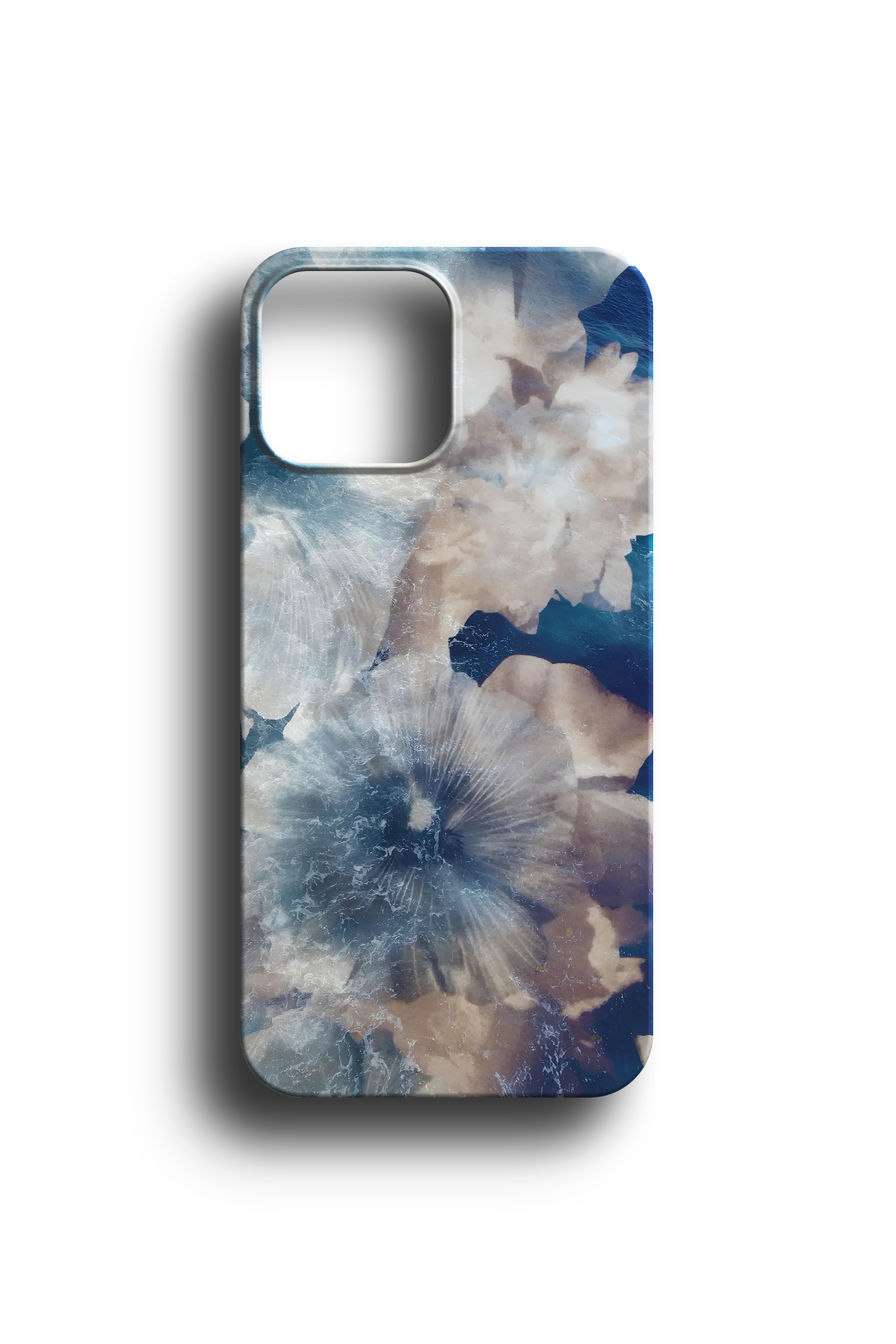 Blue Abstract Floral Telefon Kılıfı