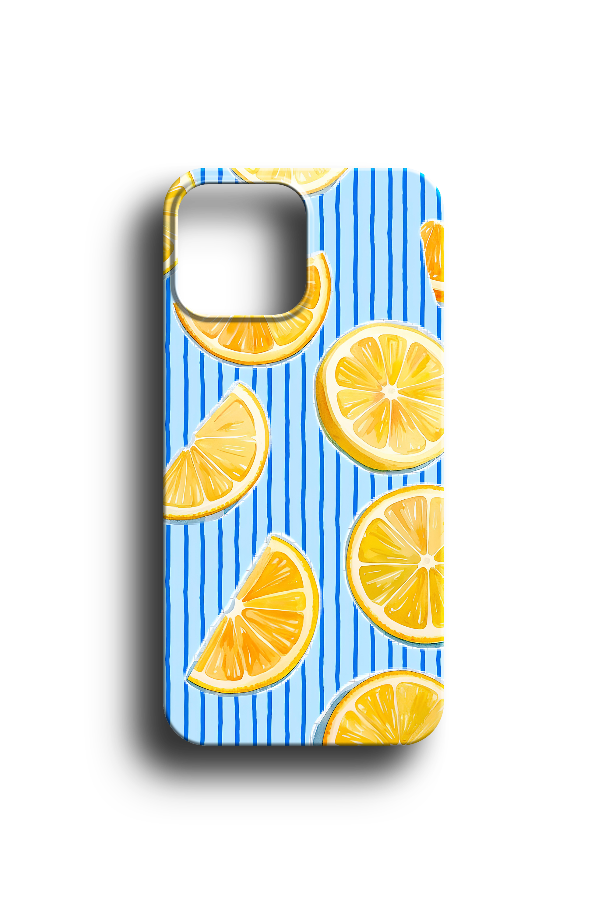 Limon Dilimli Çİzgili Telefon Kılıfı