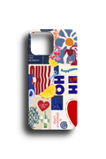 Happiness Mavi Tasarım Telefon Kılıfı