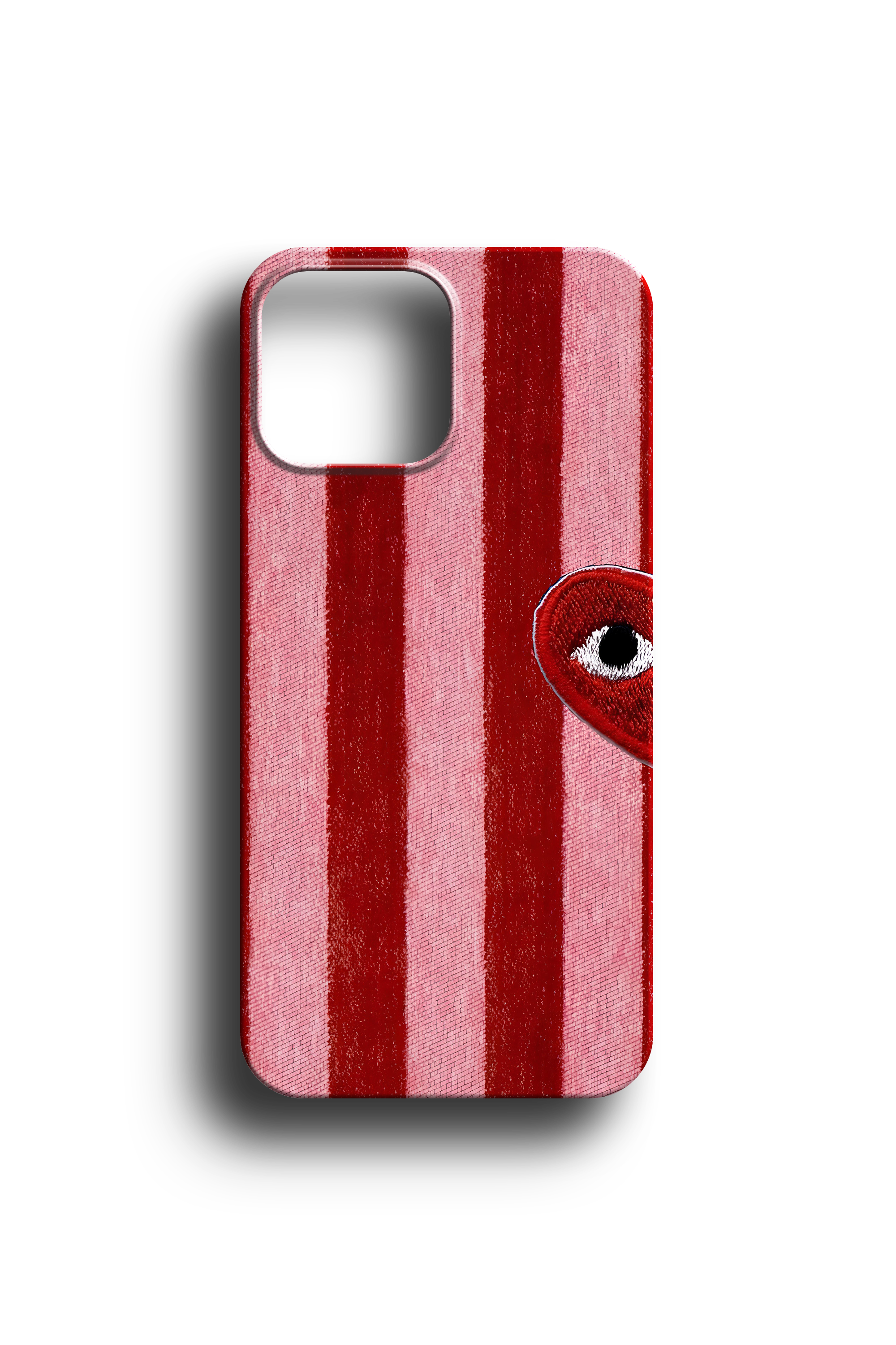 Çizgili Retro Kalp Telefon Kılıfı