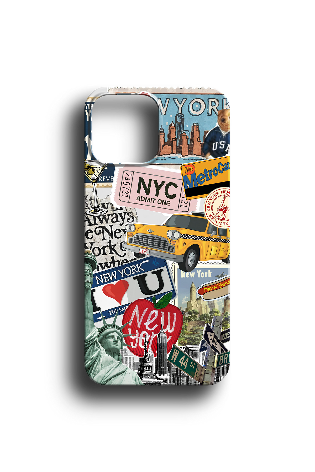New York Şehir Kolajı Telefon Kılıfı