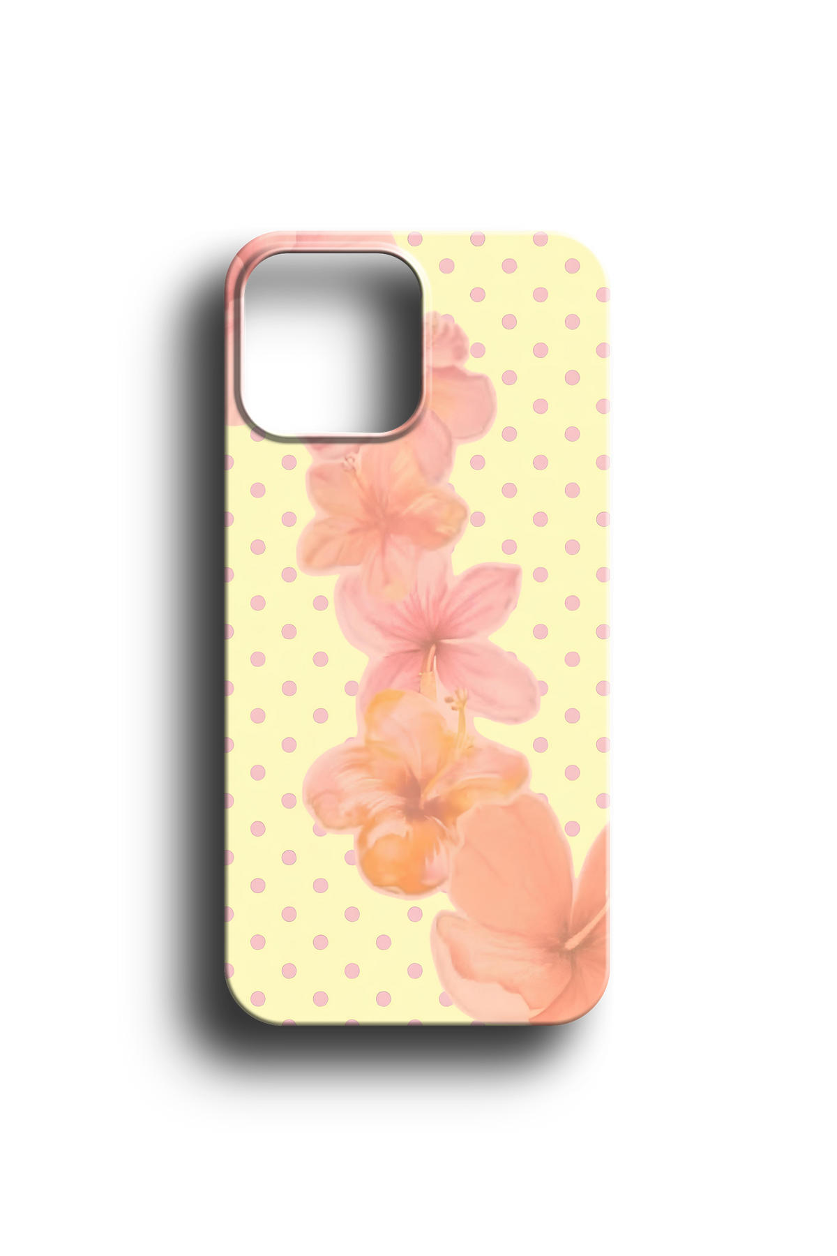Puantiyeli Hibiskus Çiçekleri Telefon Kılıfı