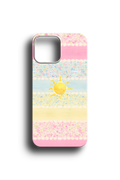 Pastel Şeritli Güneş Esintisi Telefon Kılıfı