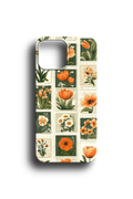 Nostaljik Çiçekli Posta Pulu Telefon Kılıfı