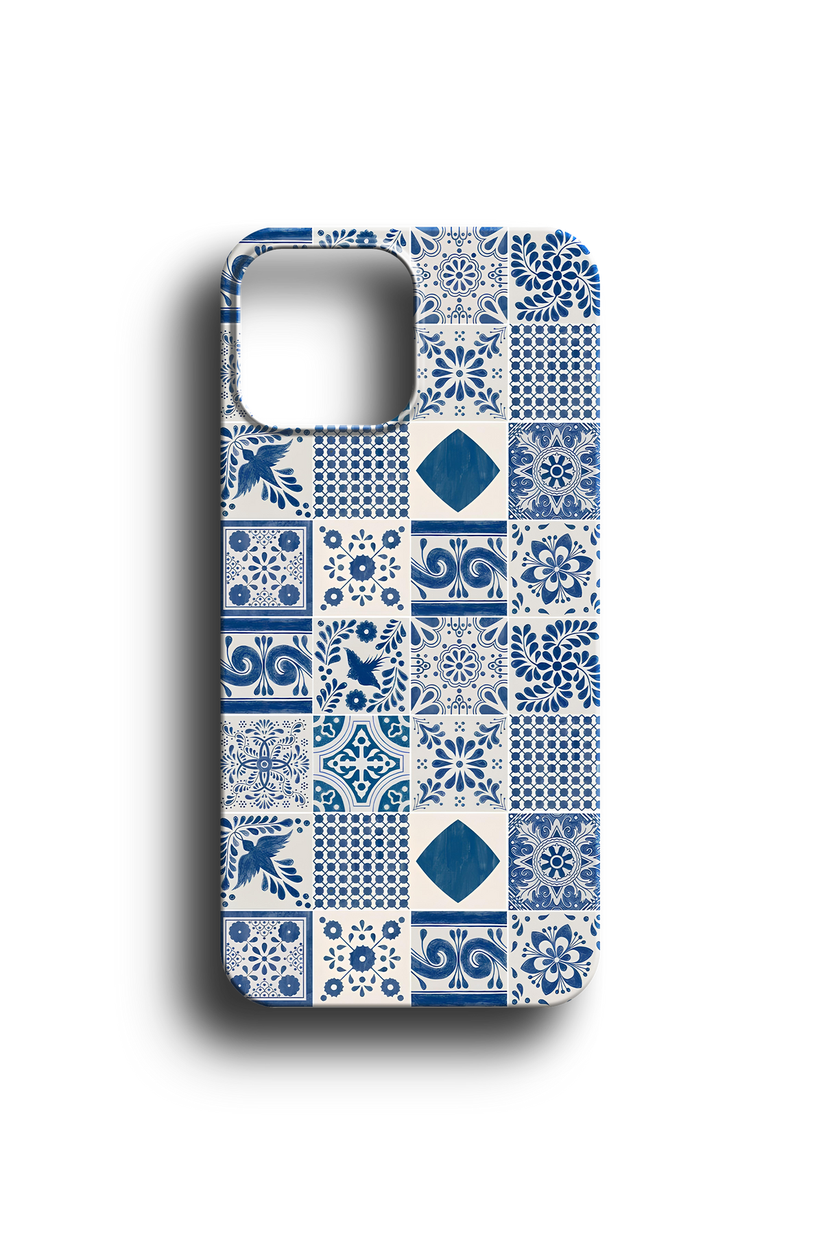 Kuş Motifli Akdeniz Çinisi Telefon Kılıfı