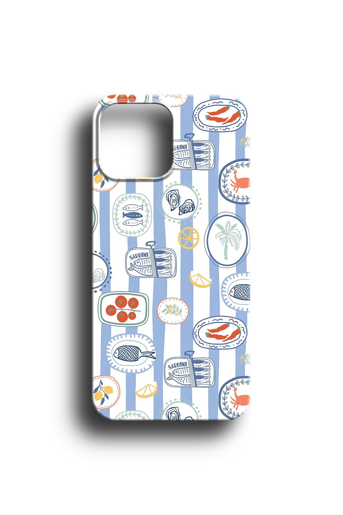 Akdeniz Mutfağı Temalı Pop Art Telefon Kılıfı