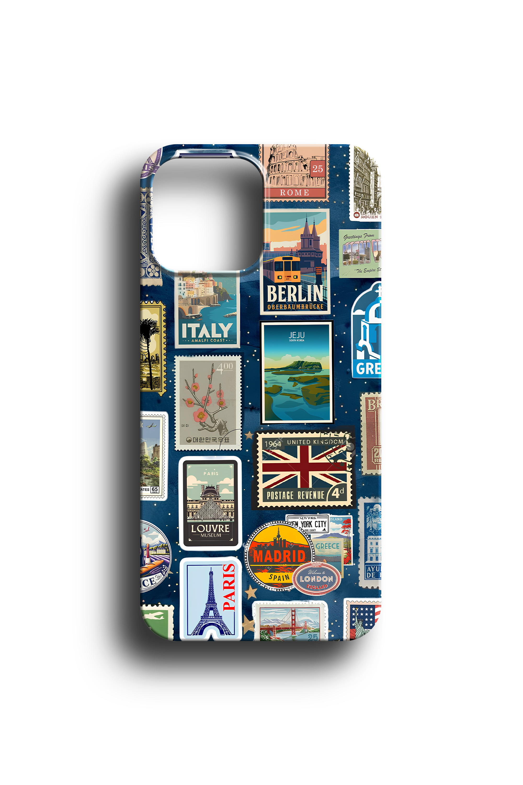 Vintage Stamp Collage Telefon Kılıfı