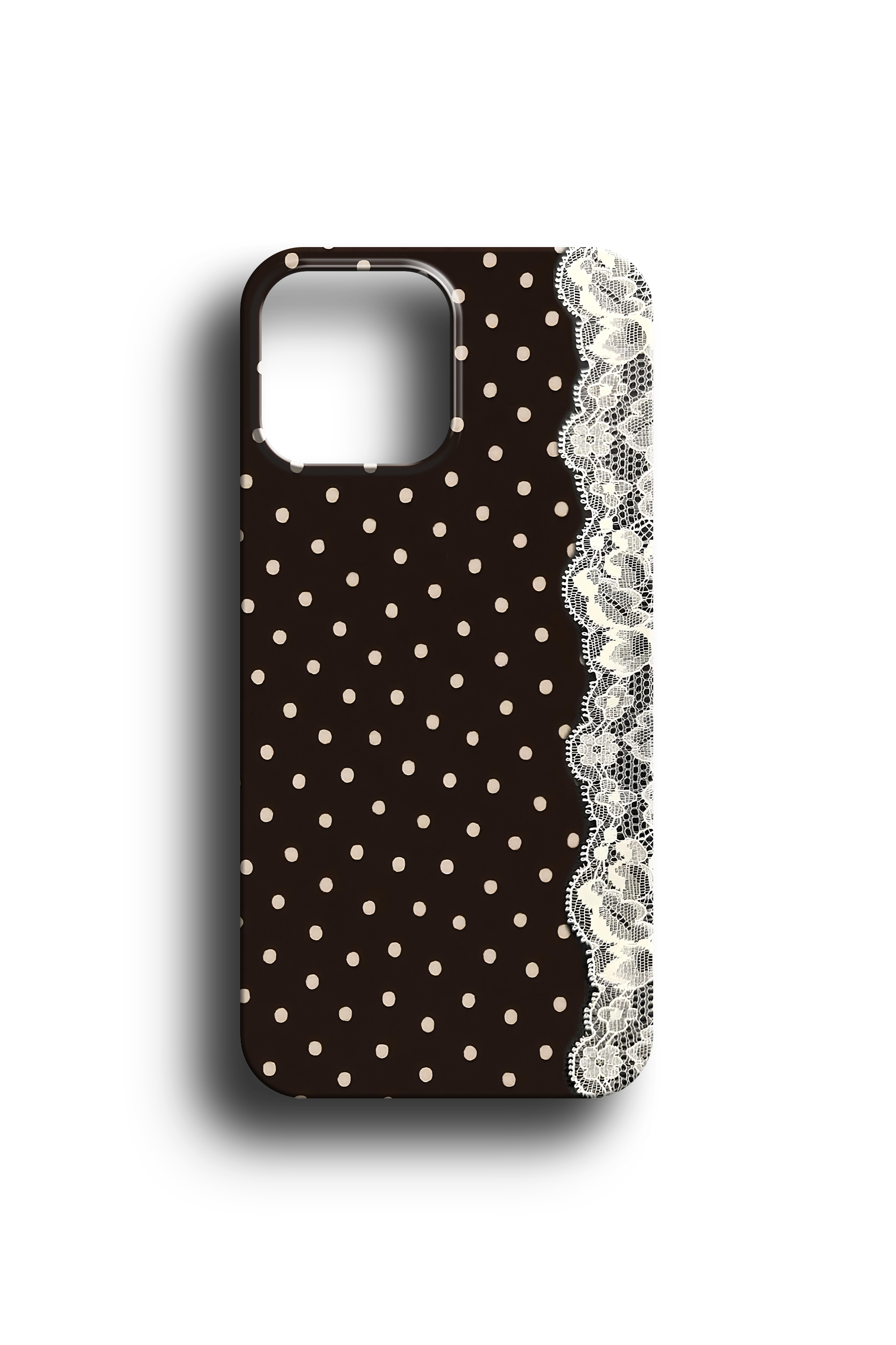 Vintage Polka Dot Lace Telefon Kılıfı