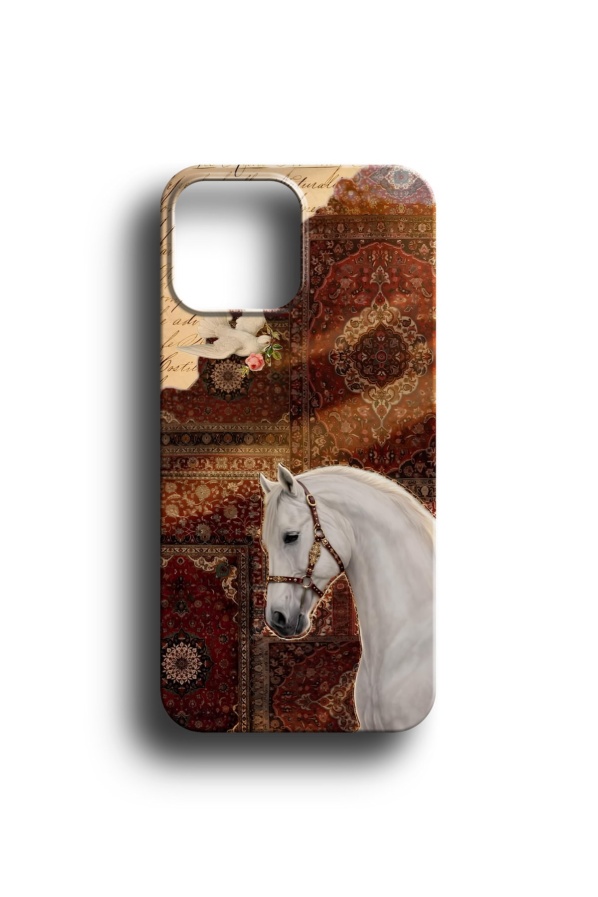 Antique Horse and Dove Collage Telefon Kılıfı
