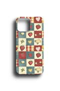 Çilekli Ekose Desenli Telefon Kılıfı