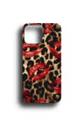 Kırmızı Dudaklı Leopar Telefon Kılıfı