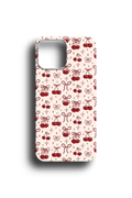 Kiraz ve Fiyonk Desenli Telefon Kılıfı
