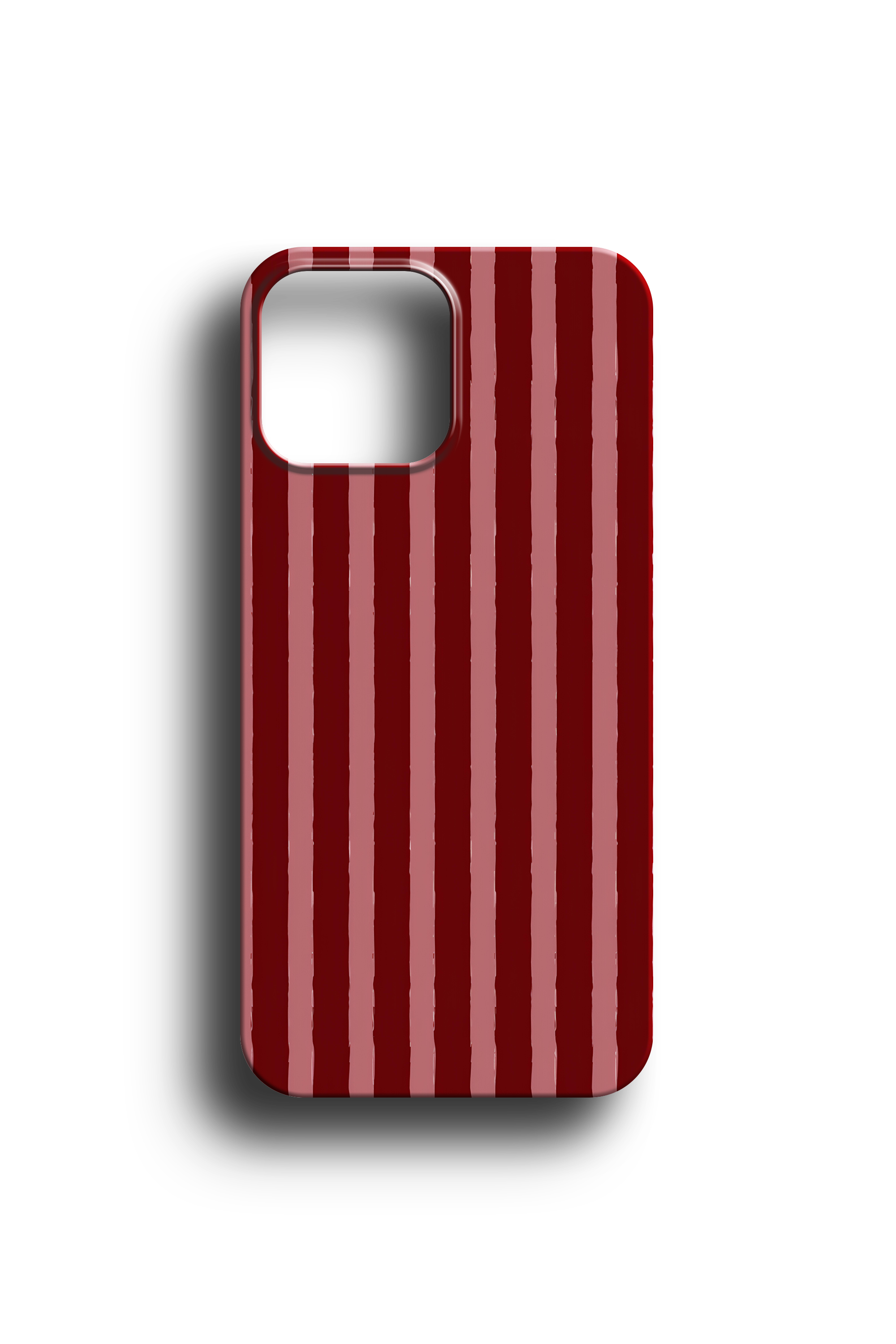 Bordo Çizgili Telefon Kılıfı