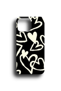 Siyah Beyaz Love Telefon Kılıfı