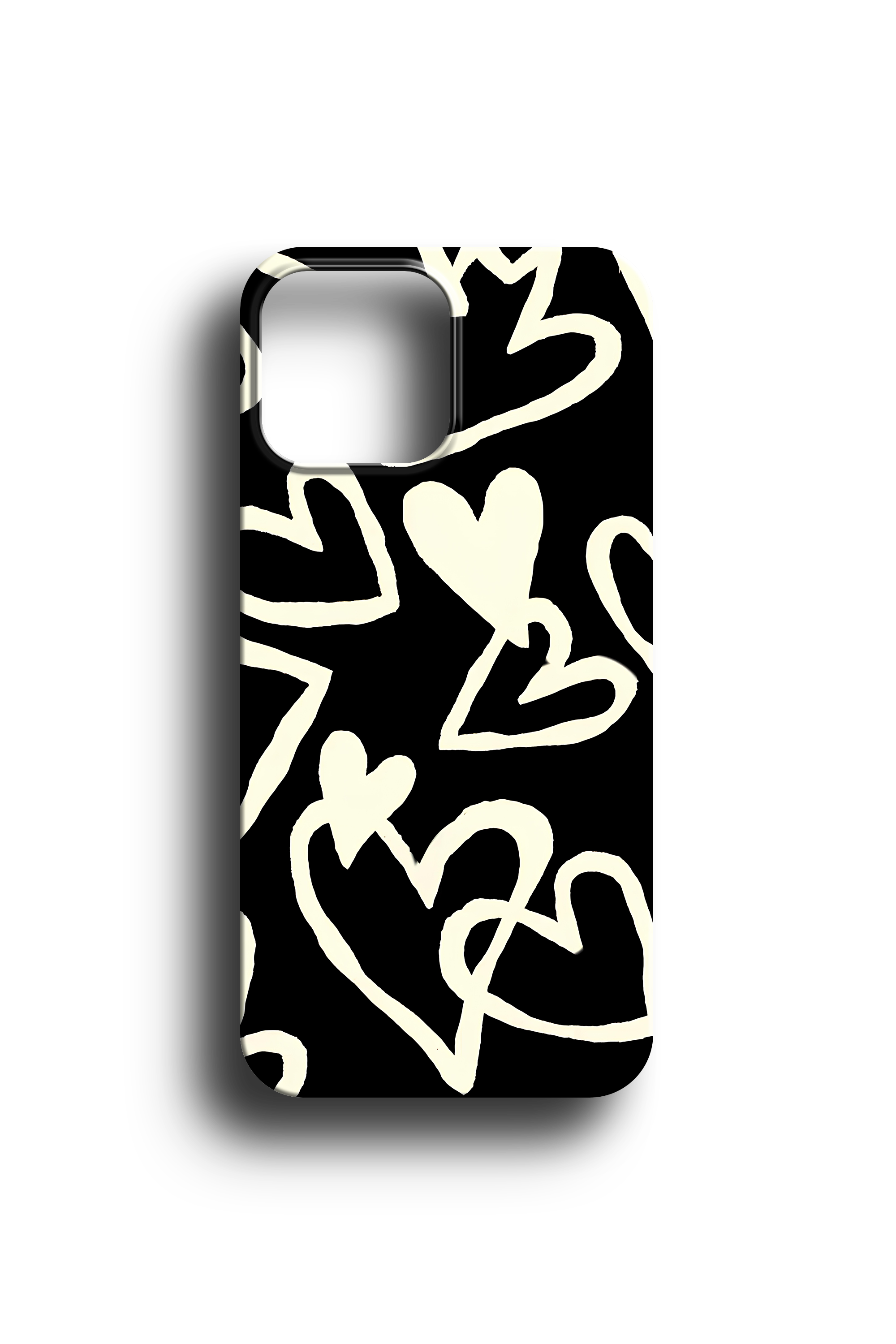 Siyah Beyaz Love Telefon Kılıfı
